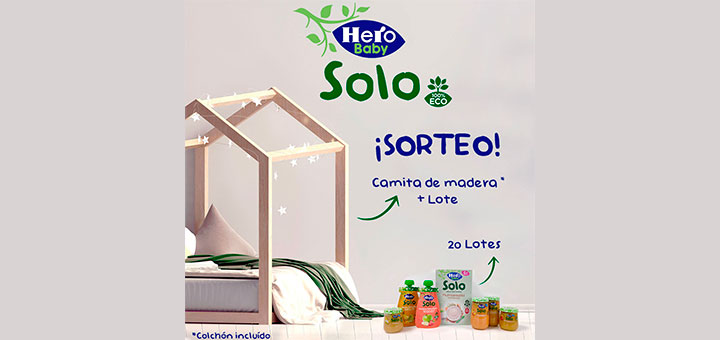 Sortean 20 lotes Hero Baby Solo Alimentación infantil 100% Eco