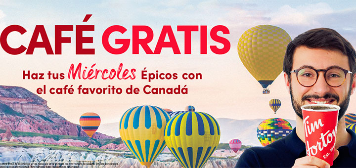 Café gratis con Tim Hortons