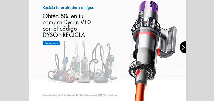 Consigue 80€ con Dyson