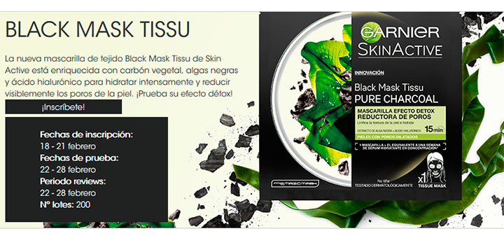 Prueba gratis Black Mask Tissu