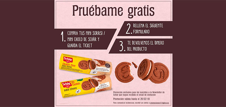 Prueba gratis Mini Sorrisi y Mini choco de Schär