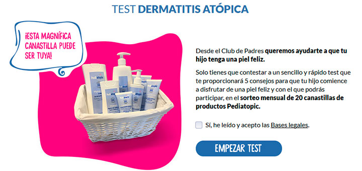 Sortean 20 canastillas de productos Pediatopic al mes