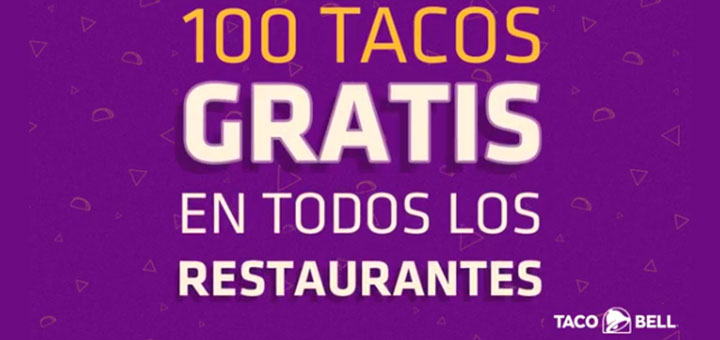 Tacos gratis con Taco Bell