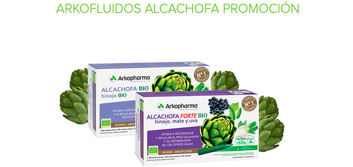 3€ de reembolso en productos Arkofluidos Alcachofa de Arkopharma