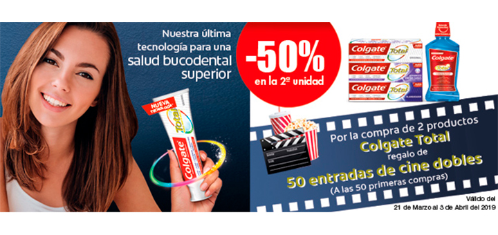 Consigue 2 entradas de cine con Colgate y Clarel