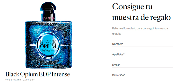 Muestras gratis de Black Opium EDP Intense