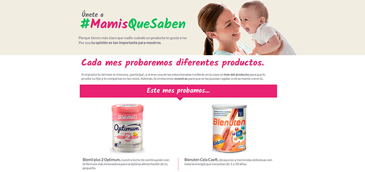 Prueba gratis Blemil plus 2 Optimum y Blenuten Cola Cao