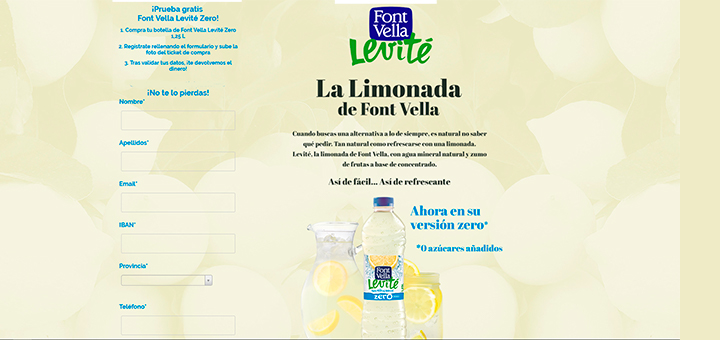 Prueba gratis Font Vella Levité Zero