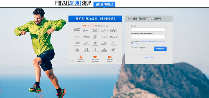 Ahorra al disfrutar de descuentos de hasta el 70% en Private Sport Shop