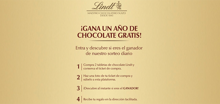 Gana un año de chocolate Lindt gratis
