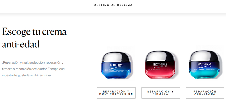 Muestras gratis de cremas Biotherm