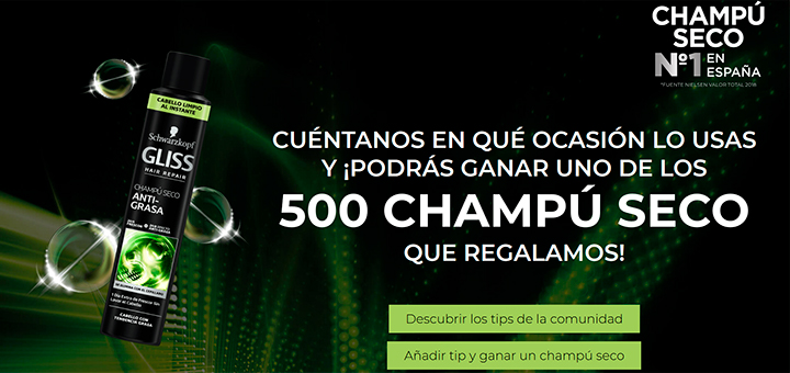 Regalan 500 champú seco Gliss