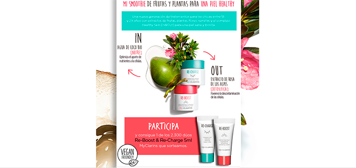 Sortean 2.300 dúos Re-Boost & Re-Charge MyClarins