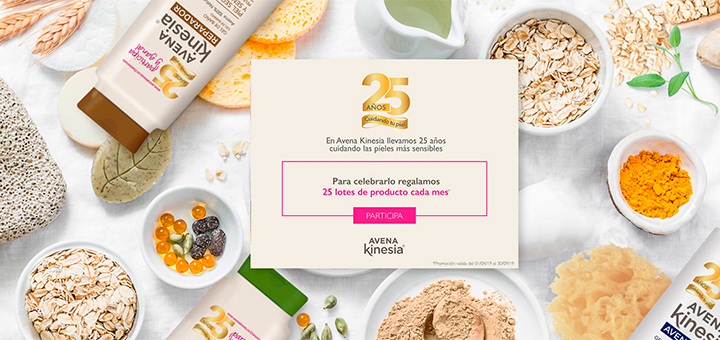 Avena Kinesia regala 25 lotes de productos cada mes