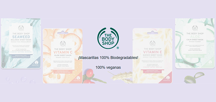 Muestras gratis de Mascarillas 100% Biodegradables The Body Shop