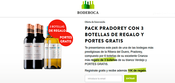 Pack Pradorey con 3 botellas de Regalo y Portes Gratis