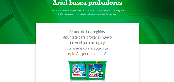 Prueba gratis Ariel con Próxima a ti