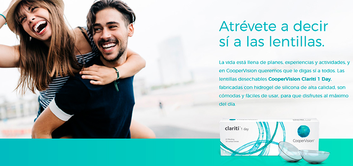 Prueba gratis Lentillas CooperVision Clariti 1 Day