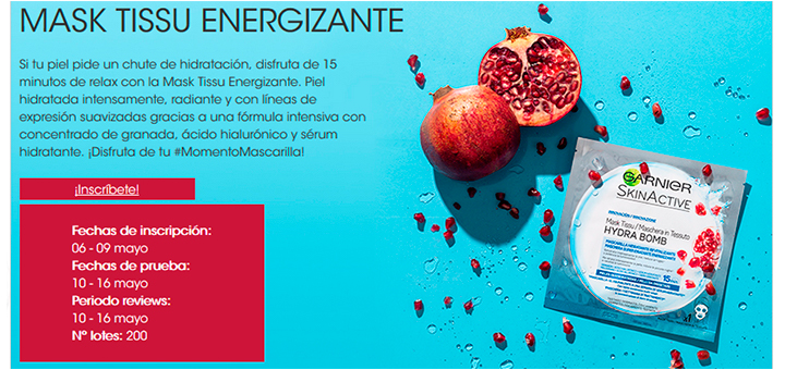 Prueba gratis Mask Tissu Energizante