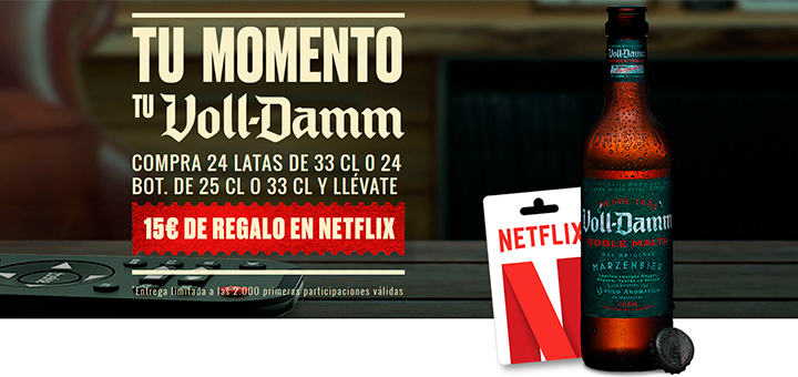 15€ de regalo en Netflix con Voll-Damm