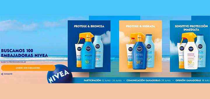 Buscan 100 embajadoras Nivea Protector Solar