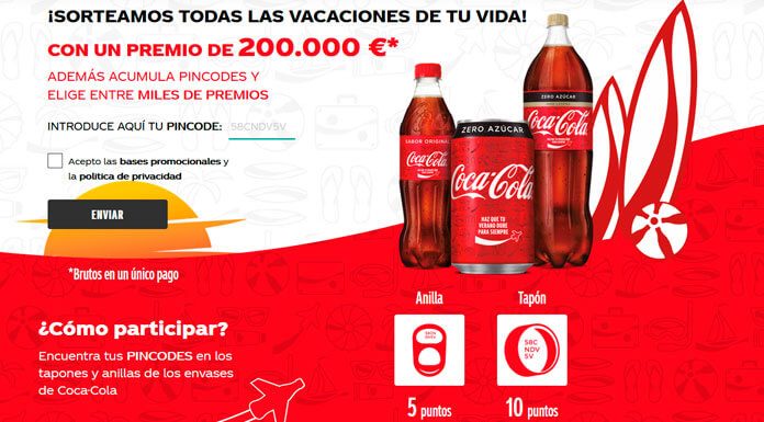 Coca Cola sortea todas las vacaciones de tu vida