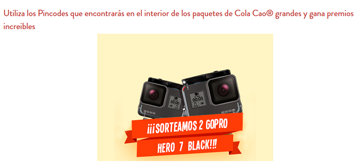 Cola Cao sortea 2 GoPro Hero 7 Black