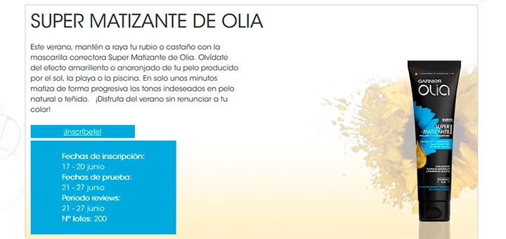 Prueba gratis Super Matizante de Olia