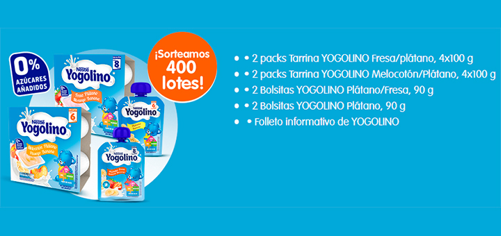 Prueba gratis Yogolino 0% azúcares añadidos con Nestlé Bebé