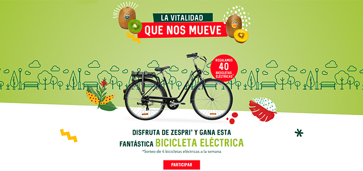 Zespri regala 40 bicicletas eléctricas