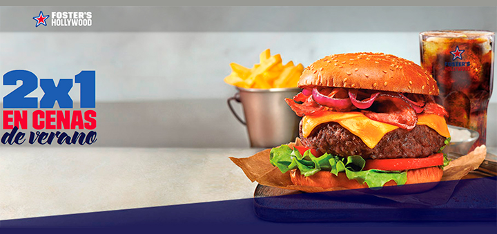 2x1 en cenas de verano con Foster's Hollywood