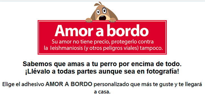 Consigue gratis tu pegatina Amor a Bordo de Advantix