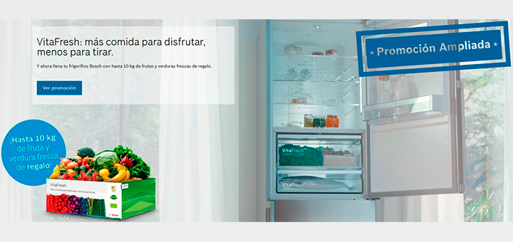 Fruta y verdura gratis con frigorífico VitaFresh de Bosch