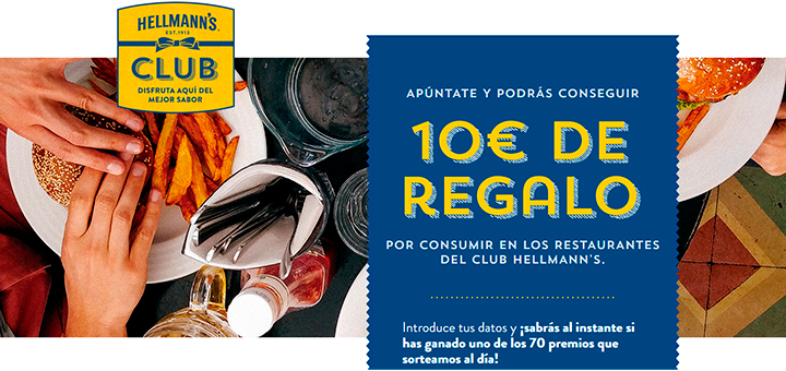 Gana 10 euros de regalo con Club Hellmann's