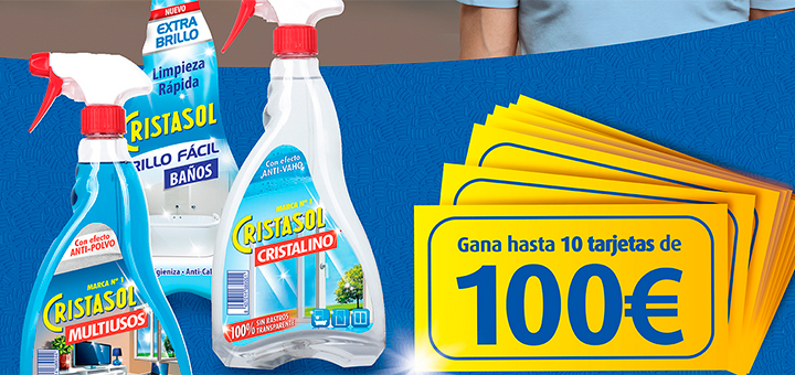 Gana hasta 10 tarjetas de 100€ con Cristasol