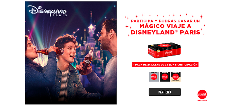 Gana un mágico viaje a Disneyland París con Coca Cola