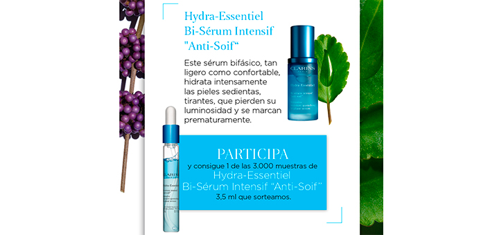 Muestras gratis de Hydra-Essentiel de Clarins