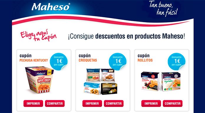 Cupones descuento en productos Maheso verano'19