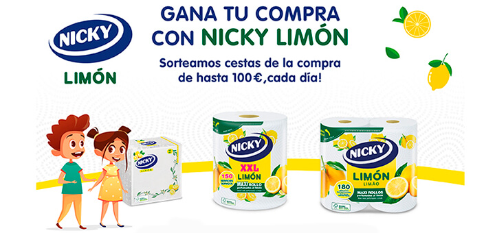 Nicky Limón sortea cestas de la compra