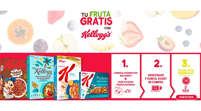 Consigue fruta gratis con Kellogg's