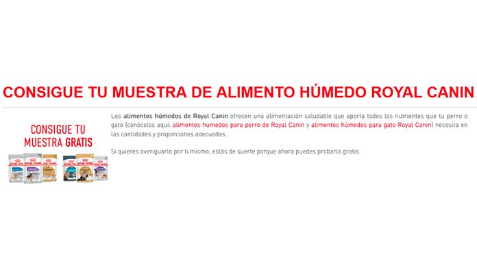 Muestras gratis de Royal Canin