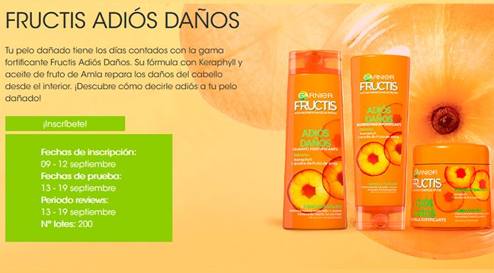 Prueba gratis Fructis Adiós Daños