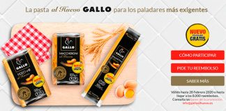 Prueba gratis la pasta al huevo Gallo Prueba gratis la pasta al huevo Gallo