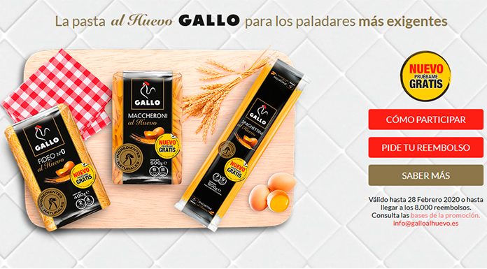 Prueba gratis la pasta al huevo Gallo