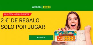 Te regalan 2 euros en Juegos ONCE Te regalan 2 euros en Juegos ONCE