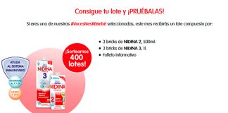 Voces Nestlé Bebé da a probar gratis Nidina 2 y 3