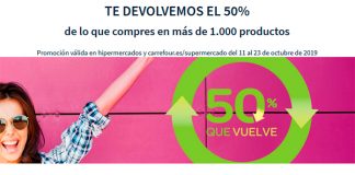 Carrefour te devuelve el 50% de la compra Carrefour te devuelve el 50% de la compra