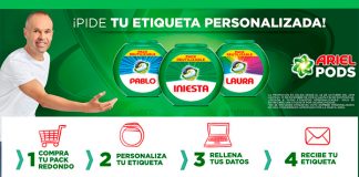 Etiqueta personalizada Ariel Pods Etiqueta personalizada Ariel Pods