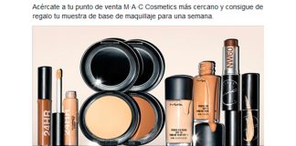 Muestra gratis de base de maquillaje MAC Cosmetics Muestra gratis de base de maquillaje MAC Cosmetics