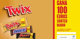 Sorteo diario de 100 euros con Twix Sorteo diario de 100 euros con Twix